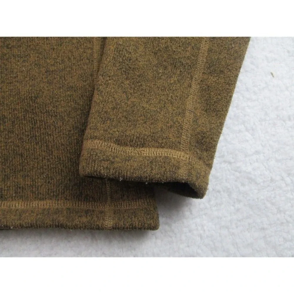 North Face Sweater Mens Medium Brown 1/4‎ Zip Fleece Outdoors Hiking Pullover M